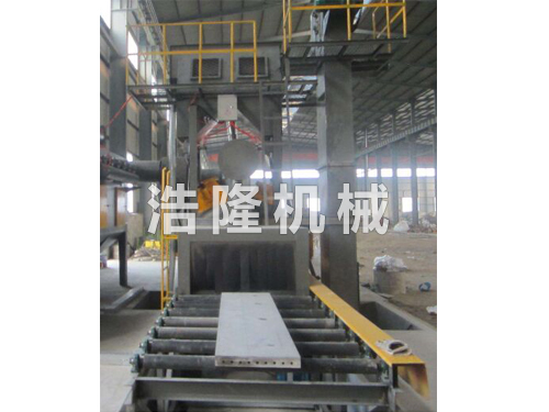 鋁模板自動拋丸機(jī)實景圖